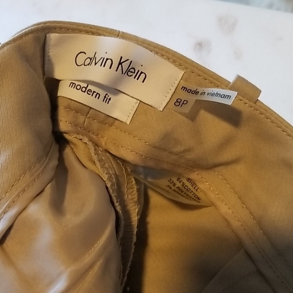 Calvin Klein Modern Fit Tan Business Pant - Picture 4 of 4